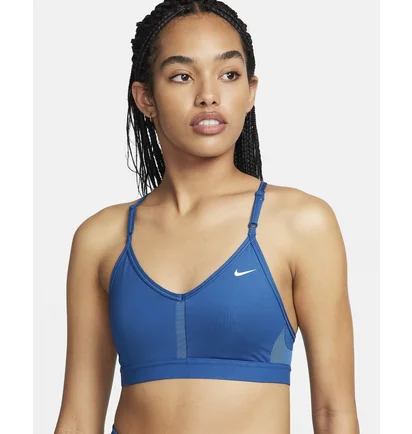 Топ женский Nike Padded V-Neck Sports Bra Blue CZ4456-477