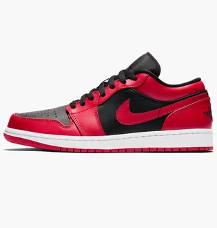 Кроссовки мужские Air Jordan 1 Low Reverse Bred Black/Red 553558-606