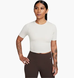 Футболка жіноча Nike Zenvy Rib Dri-Fit Short-Sleeve Cropped Top White FN7467-104