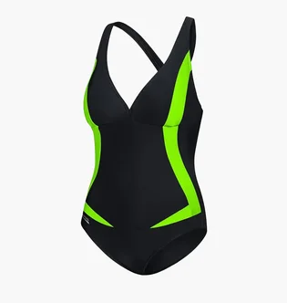 Купальник женский Aqua Speed Greta 5548 Black/Green 351-01