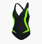 Купальник жіночий Aqua Speed Greta 5548 Black/Green 351-01