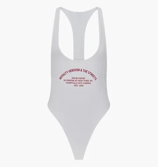 Боди женское Ksubi Varsity Lara Bodysuit White WPS26BS003