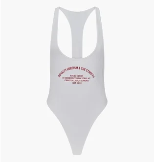 Боди женское Ksubi Varsity Lara Bodysuit White WPS26BS003