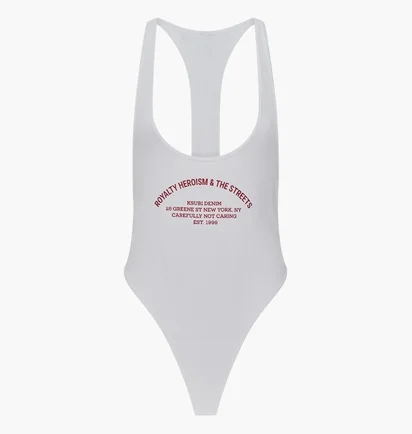Боди женское Ksubi Varsity Lara Bodysuit White WPS26BS003