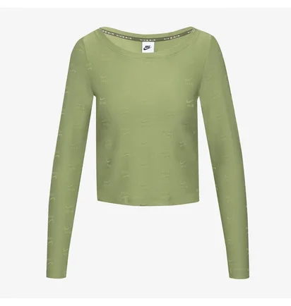 Лонгслив женский Nike T-Shirt W Nsw Air Aop Ls Top Olive DQ6919-334