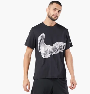 Футболка мужская Nike Dri-Fit Run Miler T-Shirt Black DV9263-010