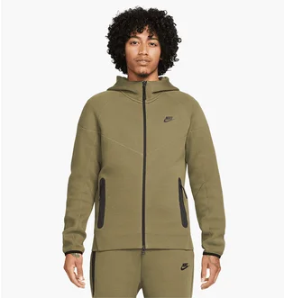 Толстовка чоловіча Nike Tech Fleece Full-Zip Windrunner Hoodie Olive FB7921-222