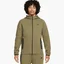 Толстовка чоловіча Nike Tech Fleece Full-Zip Windrunner Hoodie Olive FB7921-222