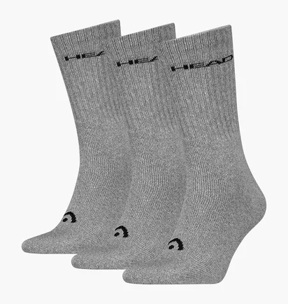 Шкарпетки чоловічі HEAD Elements All Sports Crew Grey (3 пари) 701229008-004