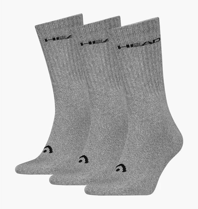 Шкарпетки чоловічі HEAD Elements All Sports Crew Grey (3 пари) 701229008-004