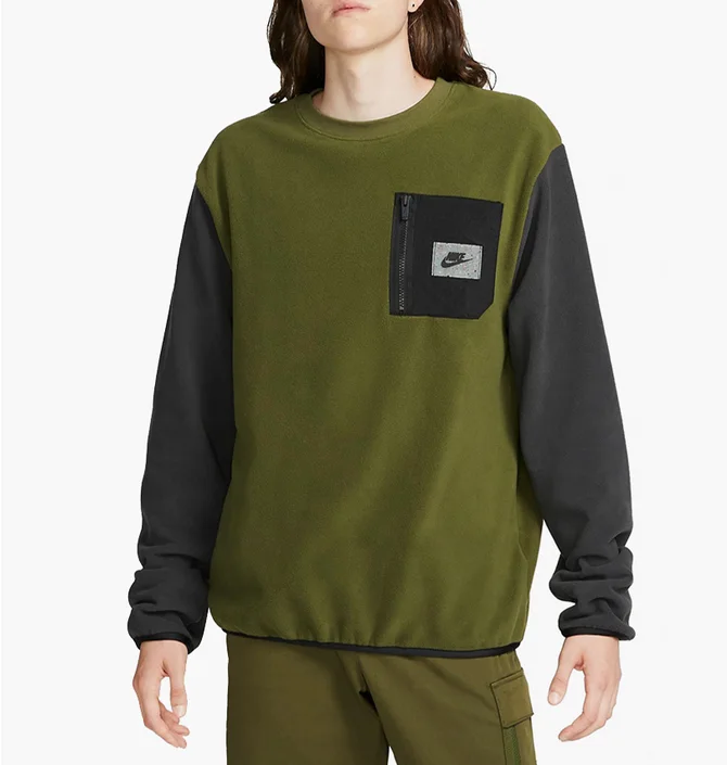 Свитшот мужской Nike M Nsw Spu Tf Polar Flc Crew Green Dq5104-326