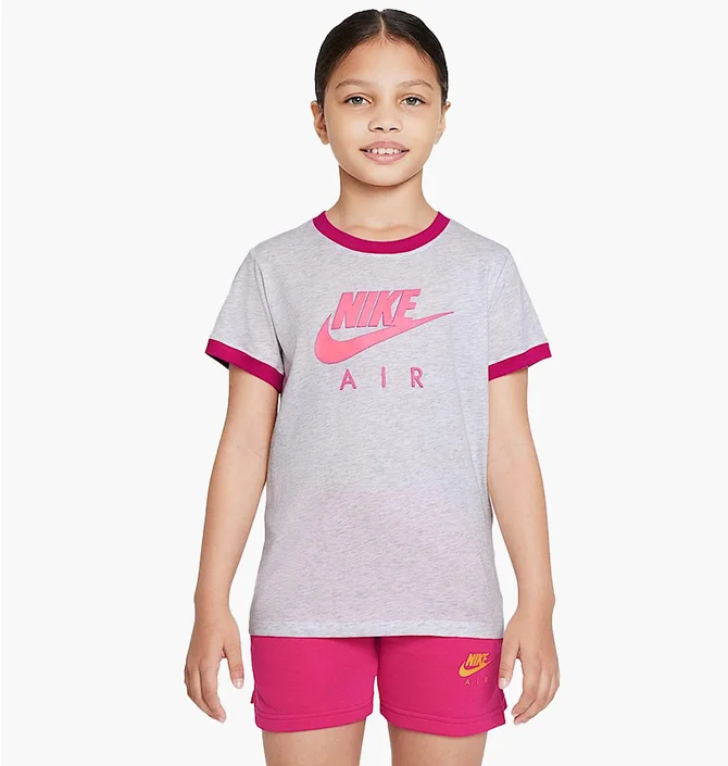 Футболка детская Nike G Nsw Tee Ringer Air Grey DO4641-051
