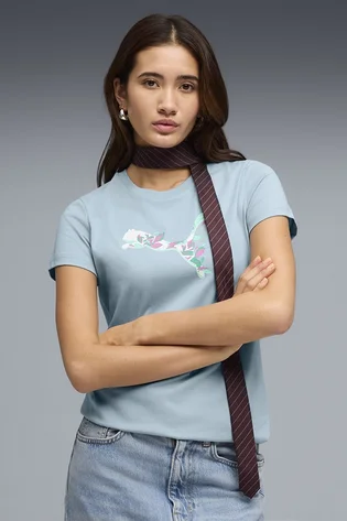 Футболка жіноча Puma Graphics Floral Cat Turquoise 691912-47