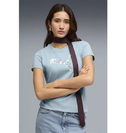 Футболка жіноча Puma Graphics Floral Cat Turquoise 691912-47
