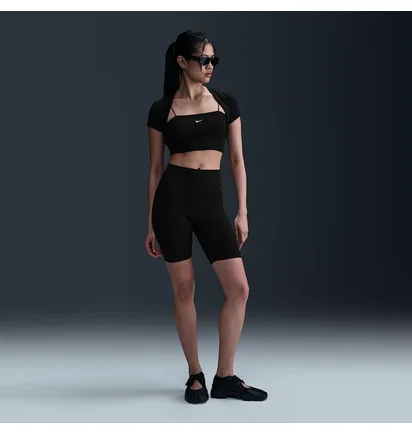 Топ женский Nike Tight Cropped Mini-Rib 2-In-1 Top Black HJ1299-010