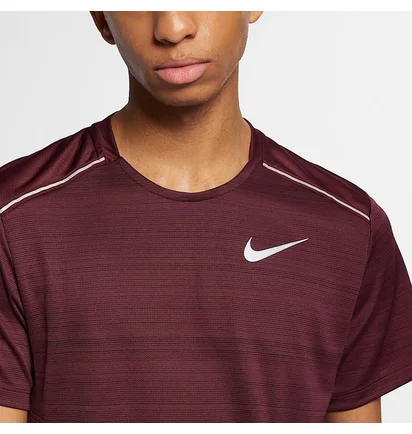 Футболка чоловіча Nike Dri Fit Miler Running Top Ss Bordo AJ7565-681
