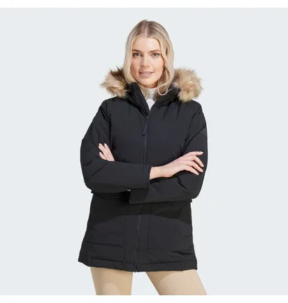 Куртка жіноча Adidas Hooded Fur Black IJ8260