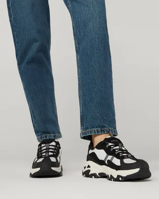 Кроссовки женские Skechers DLites Hiker White/Black 180128-BKW
