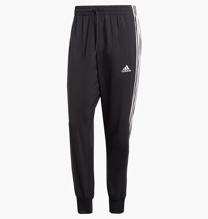 Штаны мужские Adidas Aeroready Essentials Tapered Cuff Woven 3-Stripes Sportswear Black IC0041