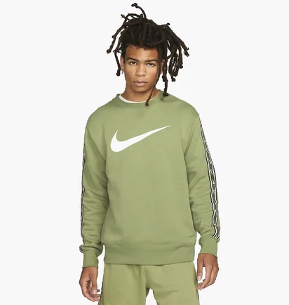 Свитшот мужской Nike Repeat Sw Pk Jogger Olive Dx2029-334