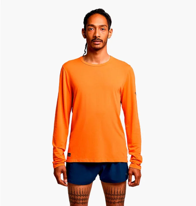 Лонгслив мужской Saucony Stopwatch Long Sleeve Orange SAM800379-SCH