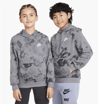 Худи детское Nike K Nsw Club Ft Hdy Wash Aop Grey FN8737-084