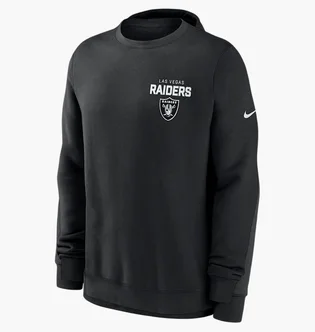 Світшот чоловічий Nike Las Vegas Raiders Club Black NKPV00A8D-KU0