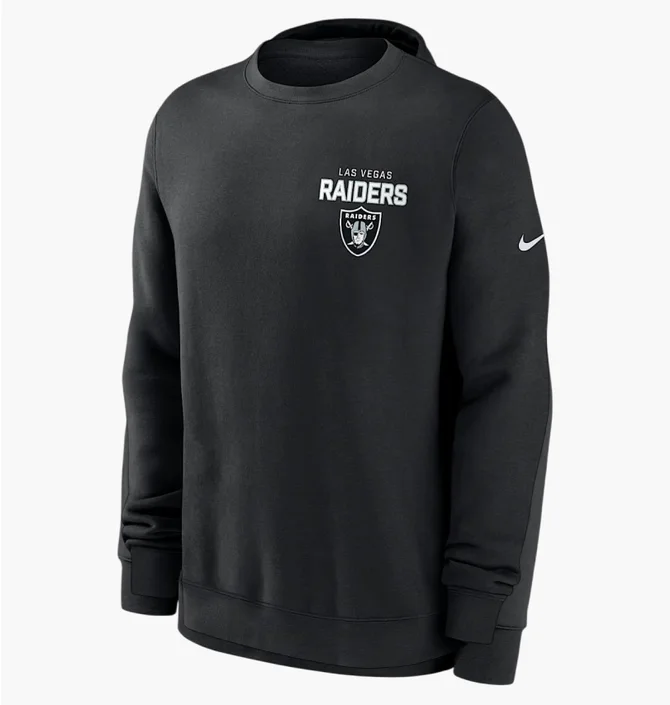 Свитшот мужской Nike Las Vegas Raiders Club Black NKPV00A8D-KU0