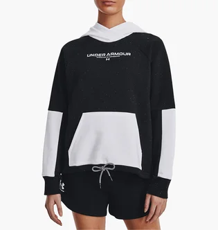 Худі жіноче Under Armour Sweatshirt Rival + Fleece Hoodie-Blk Black/White 1369851-001