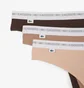 Трусики женские Lacoste Stretch Cotton String Briefs (3 шт) Beige/Brown 8F1341I87
