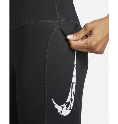 Легінси жіночі Nike Fast Mid-Rise 7/8 Running Leggings With Pockets Black FN3268-010