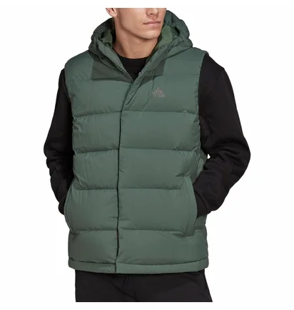 Жилетка чоловіча Adidas Helionic Hooded Down Gilet Green HG6274