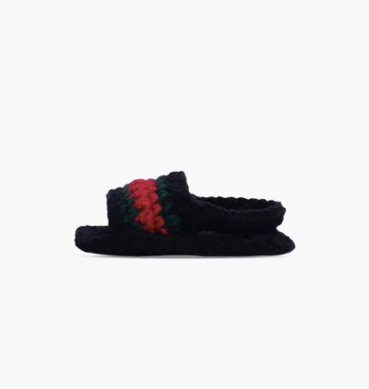Тапочки дитячі Baby Sneakers Gucci Slides Black BS-GUCCI