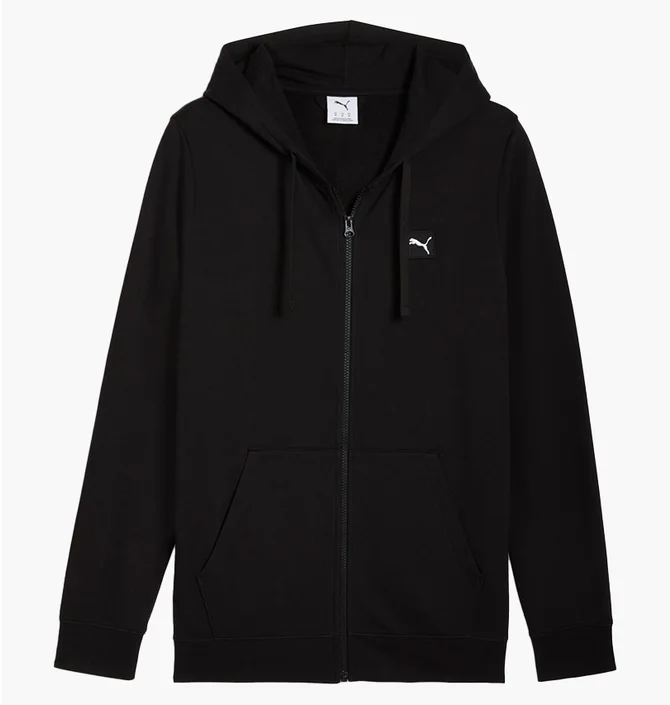 Толстовка мужская Puma Ess Elevated Fz Hoodie Fl Black 688255-01
