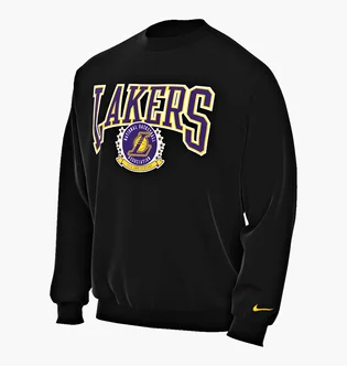 Світшот чоловічий Nike Lal M Nk Flc Crew Cts 75 Nba Black DJ2801-010