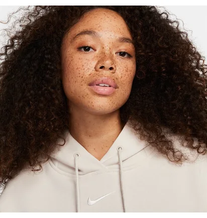 Худи женское Nike Nsw Phnx Flc Os Logo Hdy Beige FQ7042-104