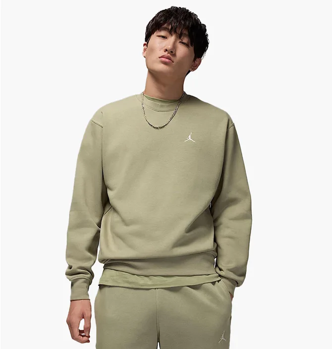 Свитшот мужской Air jordan Brooklyn Fleece Fz Crew Olive FV7293-205
