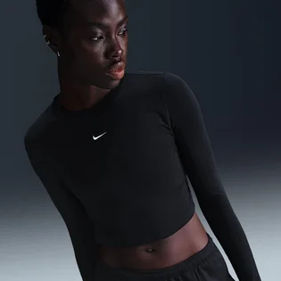 Лонгслив женский Nike W Nsw Nk Chll Knt Ls Crp Black HF5322-011