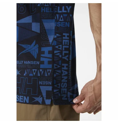 Поло мужское Helly Hansen Newport Polo Black/Blue 34304-585