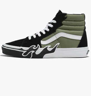 Кеди унісекс Vans Sk8-Hi Flame Shoe Black/Green VN0005UJZBF