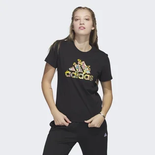 Футболка жіноча Adidas Floral Badge Of Sport Graphic Tee Black HR5320