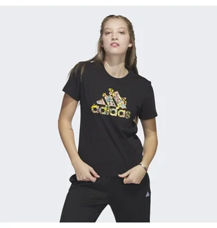 Футболка женская Adidas Floral Badge Of Sport Graphic Tee Black HR5320