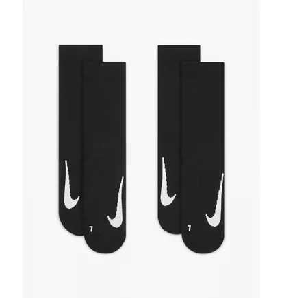 Шкарпетки унісекс Nike U Nk Multiplier Crew (2 пари) Cush Black Sk0118-010
