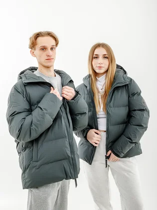 Пуховик унісекс Rains Jackets Blue 1506-SLATE