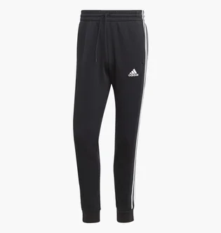 Штаны мужские Adidas Essentials Fleece 3-Stripes Tapered Cuff Black IB4030