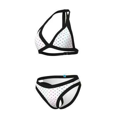 Купальник женский Arena Rainbow Monogram Bikini Triang White 007079-115