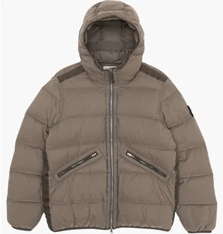 Пуховик мужской Stone Island Seamless Tunnel Nylon Down-Tc Hooded Jacket Brown 811543128-V0075