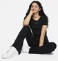 Футболка женская Nike Sportswear Chill Knit Tight Scoop-Back Short-Sleeve Mini-Rib Top Black FN3664-010