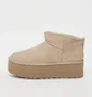 Угги женские UGG Classic Ultra Mini Platform Beige 1135092-SAN