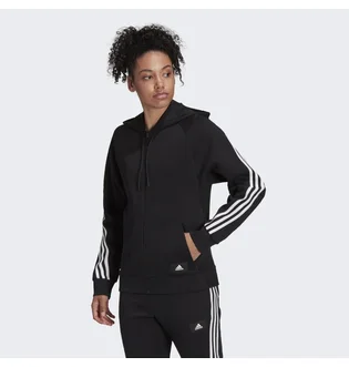 Худі жіноче Adidas Sportswear Future Icons 3-Stripes Hooded Track Top Black H57287